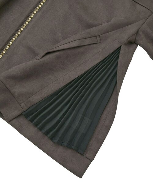 YECCA VECCA(イェッカヴェッカ)の「サイドプリーツノーカラーブルゾン(ブルゾン・レディース・モカ/ブラウン・FREE)」の10枚目の写真