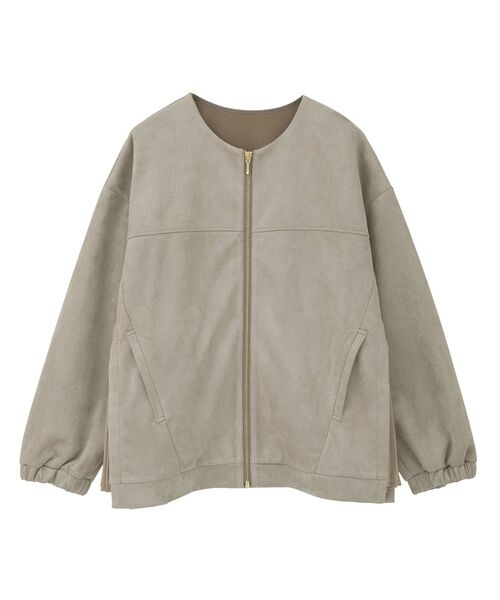 YECCA VECCA(イェッカヴェッカ)の「サイドプリーツノーカラーブルゾン(ブルゾン・レディース・モカ/ブラウン・FREE)」の13枚目の写真