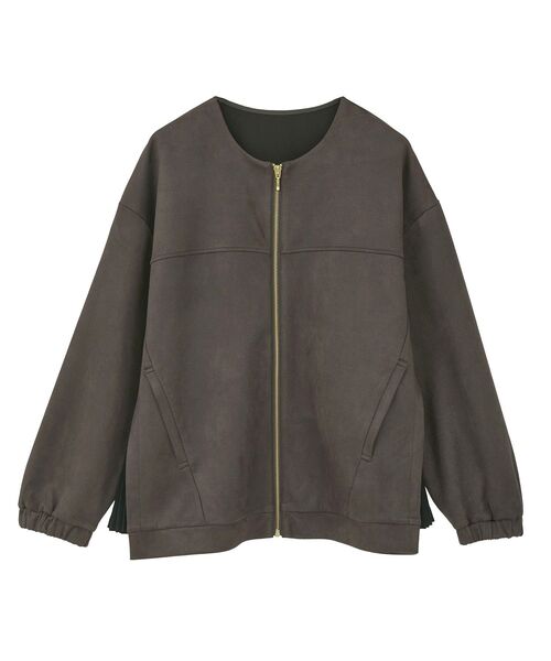 YECCA VECCA(イェッカヴェッカ)の「サイドプリーツノーカラーブルゾン(ブルゾン・レディース・モカ/ブラウン・FREE)」の14枚目の写真