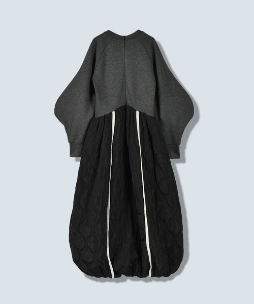 ワンピース OMMO SWEAT DOCKING QUILTING OP SWEAT DOCKING QUILTING OP（ワンピース）｜OMMO（オーエムエムオー