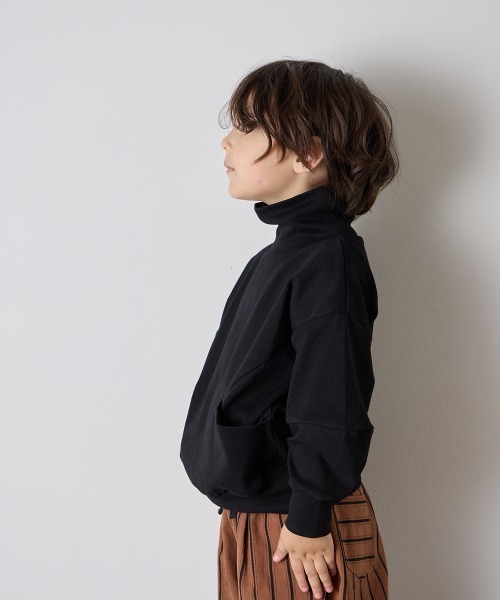 riziere（リジェール）の「モックネックデザインカットソー（Tシャツ/カットソー・キッズ・グレー/アイボリー/ブラック・90/100/110/120/130/140/150）」の11枚目の写真