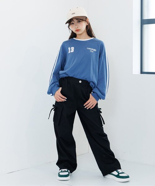 algy（アルジー）の「りぼんカーゴパンツ（カーゴパンツ・キッズ・ブルー/グレー/ブラック・XX-SMALL/X-SMALL/SMALL/MEDIUM）」の4枚目の写真