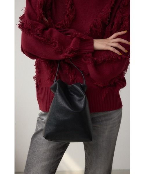 AZUL by moussy（アズールバイマウジー）の「チェーン巾着ショルダーバッグ（ショルダーバッグ・レディース・ブラック/シルバー・FREE）」の3枚目の写真