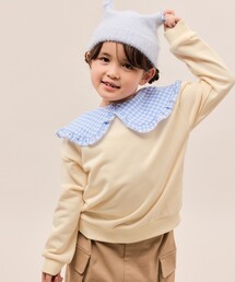 ROPE' PICNIC（ロペピクニック）の「【KIDS/キッズ】ギンガムチェック付け襟裏毛トップス（スウェット・キッズ）」