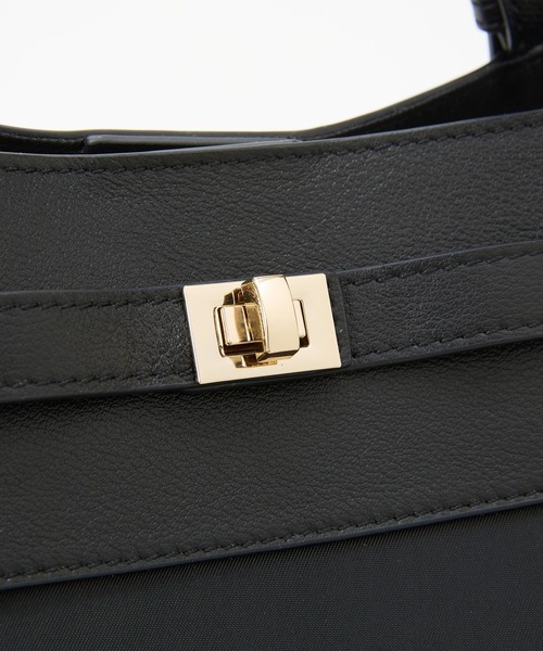 TREASURE TOPKAPI(トレジャートプカピ)の「【TREASURE TOPKAPI】ナイロン レザーコンビ 2way トートバッグ A4対応(トートバッグ・レディース・ブラック/ベージュ・FREE)」の8枚目の写真