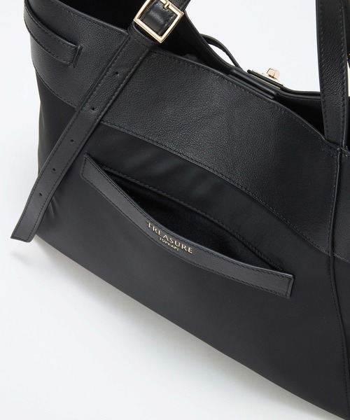 TREASURE TOPKAPI(トレジャートプカピ)の「【TREASURE TOPKAPI】ナイロン レザーコンビ 2way トートバッグ A4対応(トートバッグ・レディース・ブラック/ベージュ・FREE)」の10枚目の写真