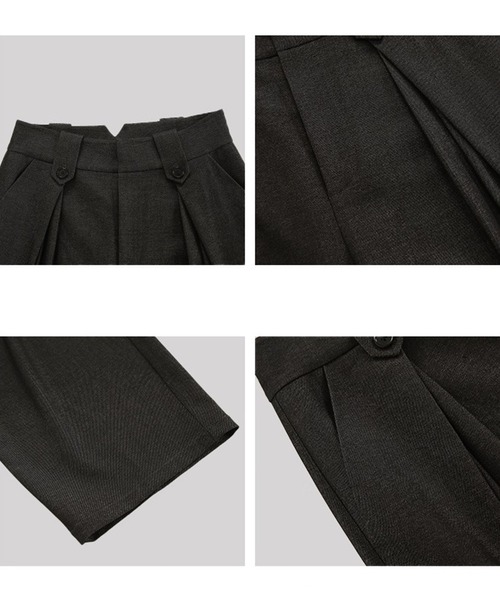 Fano Studios（ファノ ストゥディオズ）の「プリーツデザイン ストレートワイドスラックス FQ25K082【Fano Studios】【2025AW】（スラックス・レディース・チャコールグレー・S/M/L）」の9枚目の写真