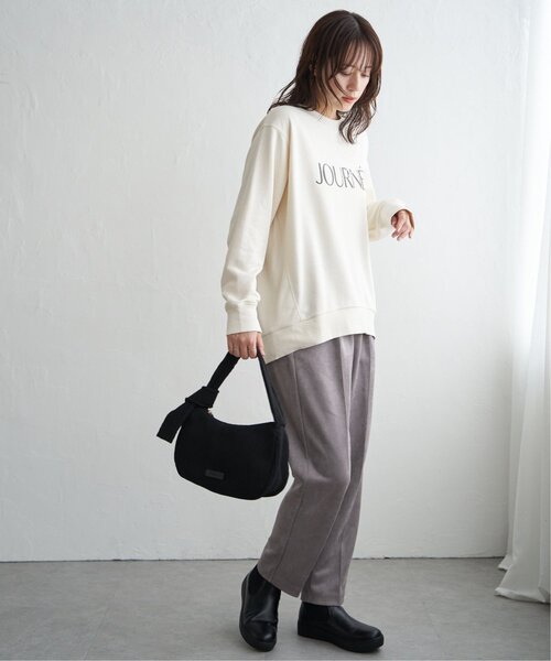 ikka(イッカ)の「フェイクスエードテーパードパンツ(その他パンツ・レディース・ブラウン系その他/チャコール/ベージュ・L/M/S)」の12枚目の写真
