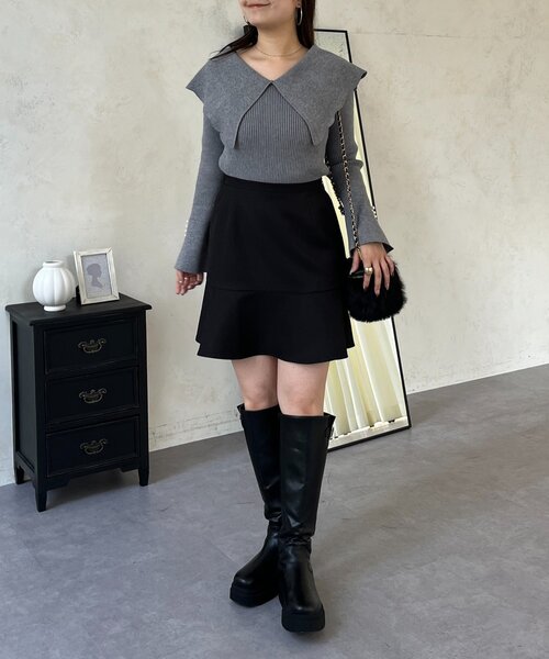 prose verse(プロズヴェール)の「マーメイドミニスカート(スカート・レディース・グレー/ブラック・SMALL/LARGE/MEDIUM)」の17枚目の写真
