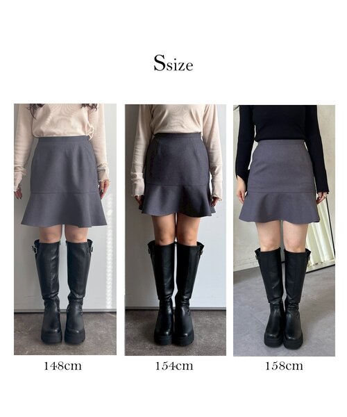 prose verse(プロズヴェール)の「マーメイドミニスカート(スカート・レディース・グレー/ブラック・SMALL/LARGE/MEDIUM)」の18枚目の写真
