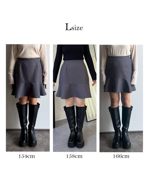 prose verse(プロズヴェール)の「マーメイドミニスカート(スカート・レディース・グレー/ブラック・SMALL/LARGE/MEDIUM)」の20枚目の写真