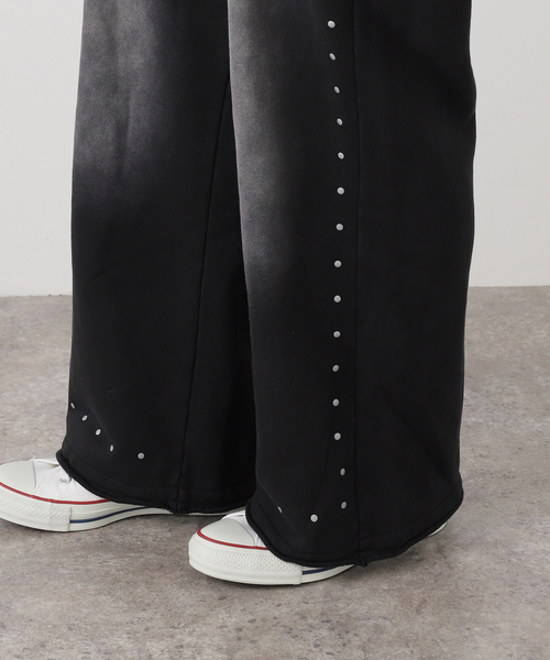 JOINT WORKS（ジョイントワークス）の「スタッズ サンフェード スウェットパンツ / Studs Sun-faded Sweatpants（スウェットパンツ・レディース・グレー/ブラック/イエロー・FREE）」の6枚目の写真