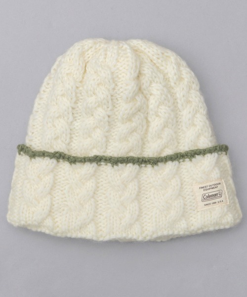 COLEMAN(コールマン)の「裏ボア ケーブル編み ニットワッチ ニット帽(ニットキャップ/ビーニー・メンズ・ブラック/アイボリー/モカ・FREE)」の4枚目の写真