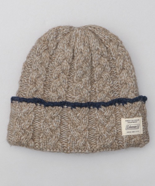 COLEMAN(コールマン)の「裏ボア ケーブル編み ニットワッチ ニット帽(ニットキャップ/ビーニー・メンズ・ブラック/アイボリー/モカ・FREE)」の6枚目の写真