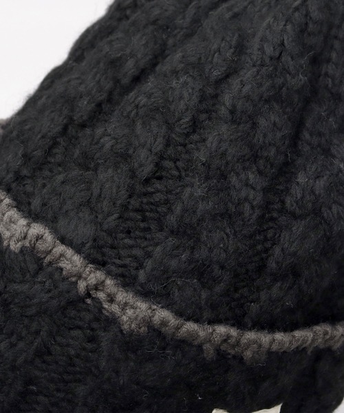 COLEMAN(コールマン)の「裏ボア ケーブル編み ニットワッチ ニット帽(ニットキャップ/ビーニー・メンズ・ブラック/アイボリー/モカ・FREE)」の14枚目の写真