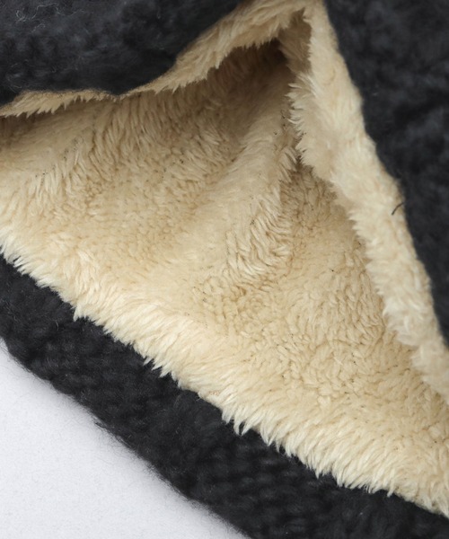 COLEMAN(コールマン)の「裏ボア ケーブル編み ニットワッチ ニット帽(ニットキャップ/ビーニー・メンズ・ブラック/アイボリー/モカ・FREE)」の15枚目の写真