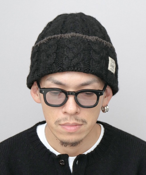 COLEMAN(コールマン)の「裏ボア ケーブル編み ニットワッチ ニット帽(ニットキャップ/ビーニー・メンズ・ブラック/アイボリー/モカ・FREE)」の20枚目の写真