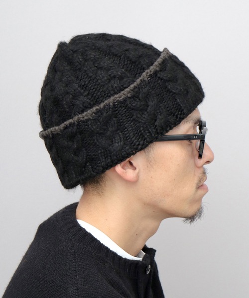 COLEMAN(コールマン)の「裏ボア ケーブル編み ニットワッチ ニット帽(ニットキャップ/ビーニー・メンズ・ブラック/アイボリー/モカ・FREE)」の21枚目の写真