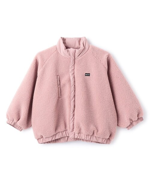 b・ROOM（ビールーム）の「ボリュームシルエットボアジャケット（ブルゾン・キッズ・ピンク/ネイビー/アイボリー/グレー・140cm/120cm/130cm/100cm/110cm/150cm）」の6枚目の写真