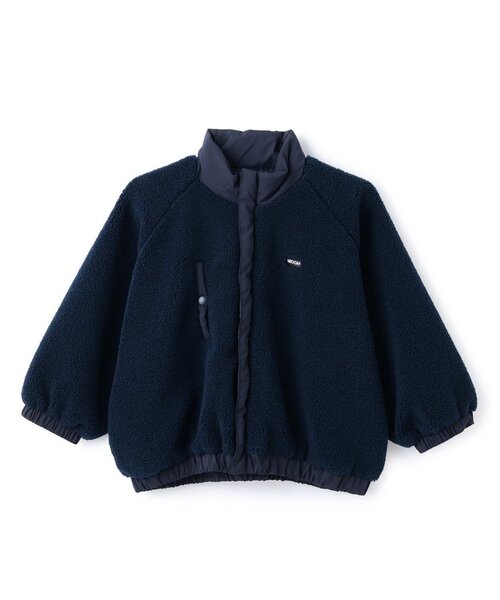 b・ROOM（ビールーム）の「ボリュームシルエットボアジャケット（ブルゾン・キッズ・ピンク/ネイビー/アイボリー/グレー・140cm/120cm/130cm/100cm/110cm/150cm）」の8枚目の写真