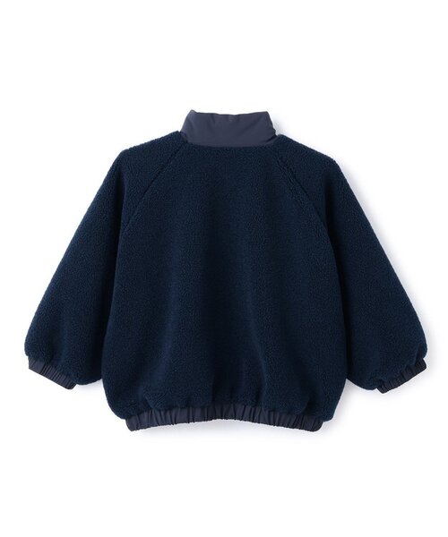 b・ROOM（ビールーム）の「ボリュームシルエットボアジャケット（ブルゾン・キッズ・ピンク/ネイビー/アイボリー/グレー・140cm/120cm/130cm/100cm/110cm/150cm）」の9枚目の写真