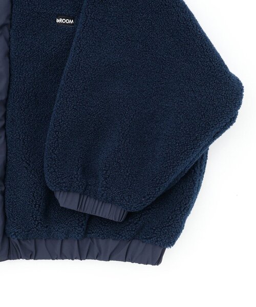 b・ROOM（ビールーム）の「ボリュームシルエットボアジャケット（ブルゾン・キッズ・ピンク/ネイビー/アイボリー/グレー・140cm/120cm/130cm/100cm/110cm/150cm）」の14枚目の写真