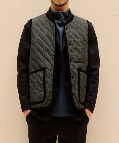 LAVENHAM（ラベンハム）ジレ 新品未使用 タグ付き Jackman X Lavenham Bound Pocket Collarless Gilet Mens / ジャック