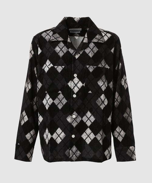 NOMA t.d.（ノーマティーディー）の「Argyle Open Collar Shirt（シャツ/ブラウス・メンズ・ブラウン/ブラック・4/3）」の2枚目の写真