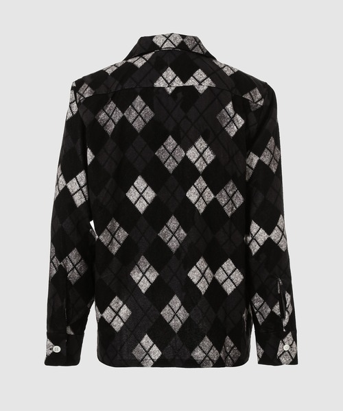 NOMA t.d.（ノーマティーディー）の「Argyle Open Collar Shirt（シャツ/ブラウス・メンズ・ブラウン/ブラック・4/3）」の3枚目の写真