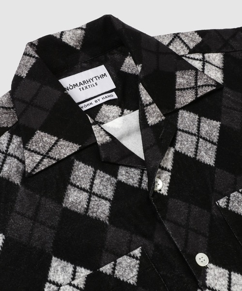 NOMA t.d.（ノーマティーディー）の「Argyle Open Collar Shirt（シャツ/ブラウス・メンズ・ブラウン/ブラック・4/3）」の4枚目の写真