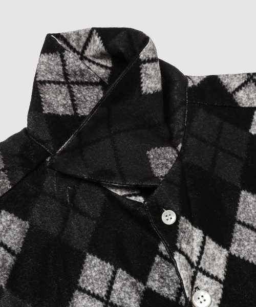 NOMA t.d.（ノーマティーディー）の「Argyle Open Collar Shirt（シャツ/ブラウス・メンズ・ブラウン/ブラック・4/3）」の5枚目の写真