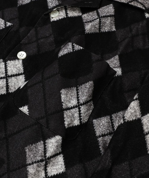 NOMA t.d.（ノーマティーディー）の「Argyle Open Collar Shirt（シャツ/ブラウス・メンズ・ブラウン/ブラック・4/3）」の6枚目の写真