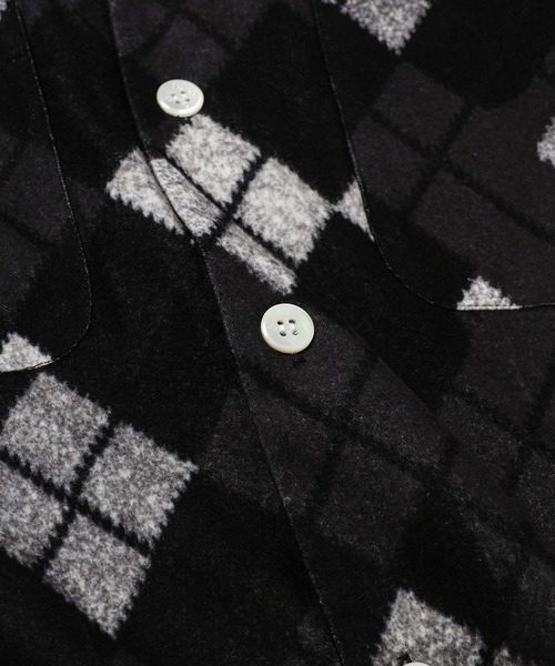 NOMA t.d.（ノーマティーディー）の「Argyle Open Collar Shirt（シャツ/ブラウス・メンズ・ブラウン/ブラック・4/3）」の9枚目の写真