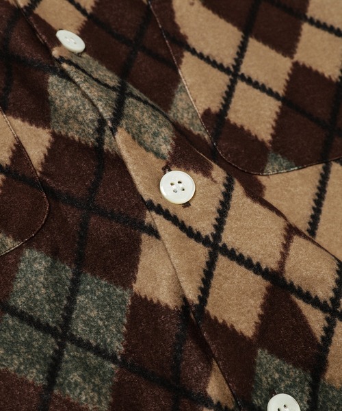 NOMA t.d.（ノーマティーディー）の「Argyle Open Collar Shirt（シャツ/ブラウス・メンズ・ブラウン/ブラック・4/3）」の10枚目の写真