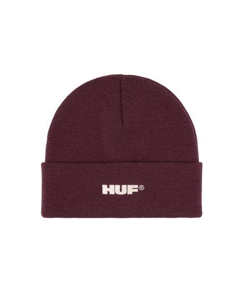 HUF（ハフ）の「ALL CAPS CUFF BEANIE（ニットキャップ/ビーニー・メンズ・ブラック/バーガンディー/ホワイト系その他・O/S）」の8枚目の写真