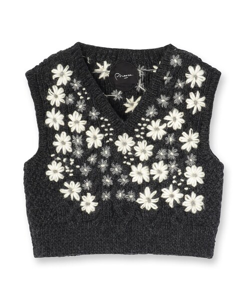 セール】Pheeta（フィータ）フラワーニットベスト Clara（ベスト