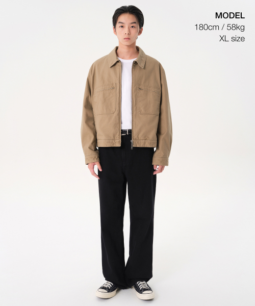 MUSINSA STANDARD（ムシンサスタンダード）の「フレンチサイクリストジャケット [ベージュ]（その他アウター・メンズ・その他・MEDIUM/LARGE/X-LARGE/XX-LARGE）」の2枚目の写真