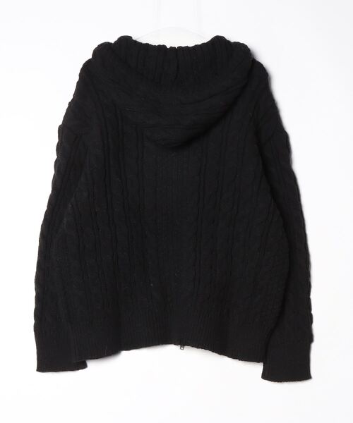 A'gem(エージェム)の「A'GEM/9 × .kom 『A'gem/エージェム』CABLE KNIT HOODIE ZIP UP/ケーブルニットフーディ―ジップアップ(ニット/セーター・レディース・ブラック/グレー・FREE)」の9枚目の写真