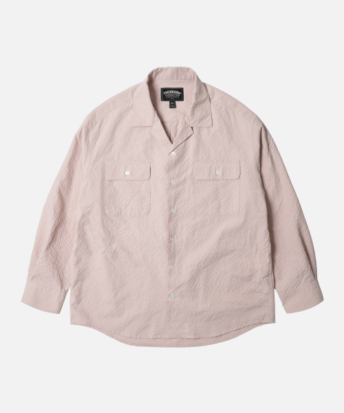 FRIZMWORKS(フリズムワークス)の「OPEN COLLAR SOLID SEERSUCKER SHIRT _ LIGHT PINK(シャツ/ブラウス・メンズ・その他・MEDIUM/LARGE/X-LARGE)」の1枚目の写真