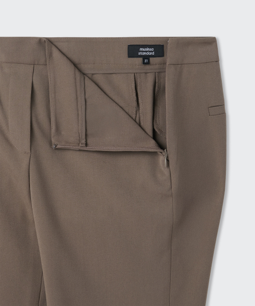MUSINSA STANDARD WOMAN（ムシンサスタンダードウーマン）の「ウィメンズラップスカートレイヤードスラックス[ダスティベージュ]（スラックス・レディース・その他・34/32/30/31/24/25/26/27/28/29）」の5枚目の写真
