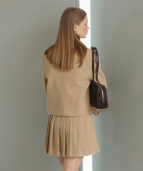 TTUDEMENT(トュードメント)の「TAILORED WOOL MINI SKIRT BEIGE(スカート・レディース・その他・SMALL/MEDIUM)」の3枚目の写真