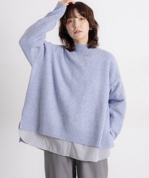 セール】7ゲージウールミックスハイネック（ニット/セーター）｜studio