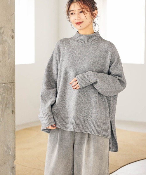 studio CLIP（スタディオクリップ）の「7ゲージウールミックスハイネック ※新色画像待ち（ニット/セーター・レディース・スモーク/ネイビー/ピンク/グリーン/ライトベージュ・FREE）」の7枚目の写真