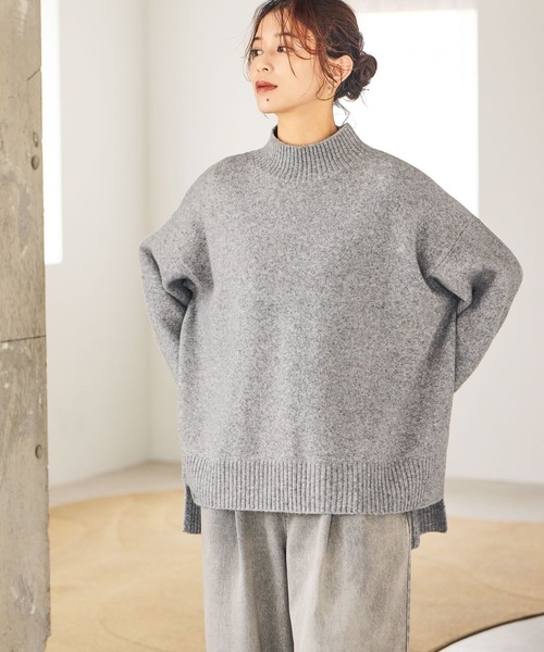 studio CLIP（スタディオクリップ）の「7ゲージウールミックスハイネック ※新色画像待ち（ニット/セーター・レディース・スモーク/ネイビー/ピンク/グリーン/ライトベージュ・FREE）」の8枚目の写真