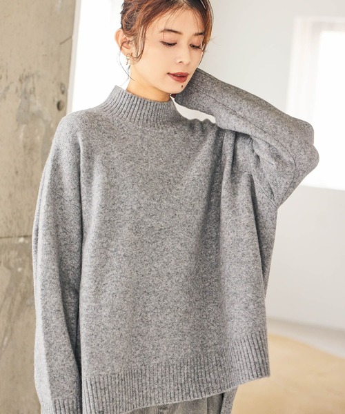 studio CLIP（スタディオクリップ）の「7ゲージウールミックスハイネック ※新色画像待ち（ニット/セーター・レディース・スモーク/ネイビー/ピンク/グリーン/ライトベージュ・FREE）」の9枚目の写真