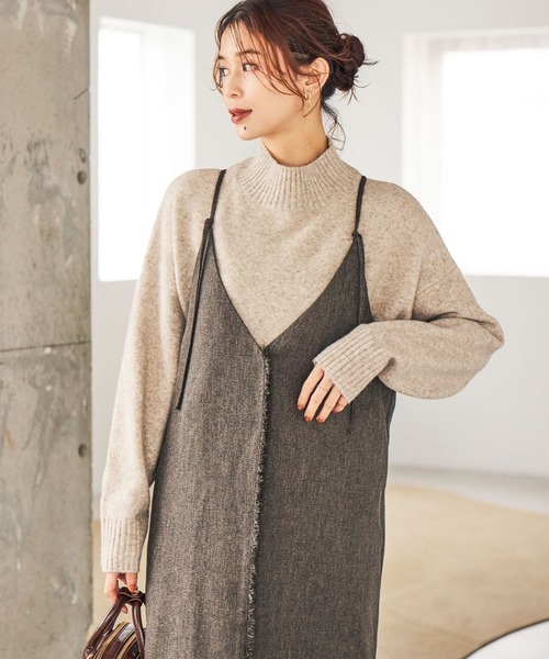 studio CLIP（スタディオクリップ）の「7ゲージウールミックスハイネック ※新色画像待ち（ニット/セーター・レディース・スモーク/ネイビー/ピンク/グリーン/ライトベージュ・FREE）」の16枚目の写真