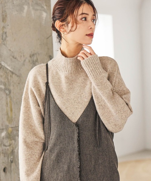 studio CLIP（スタディオクリップ）の「7ゲージウールミックスハイネック ※新色画像待ち（ニット/セーター・レディース・スモーク/ネイビー/ピンク/グリーン/ライトベージュ・FREE）」の18枚目の写真