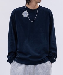 DISCUS（ディスカス）の「【15】〔DISCUS/ディスカス〕USAコットンブレンド オーバルワッペン ワンポイント刺繍 ロングスリーブTシャツ（Tシャツ/カットソー）」