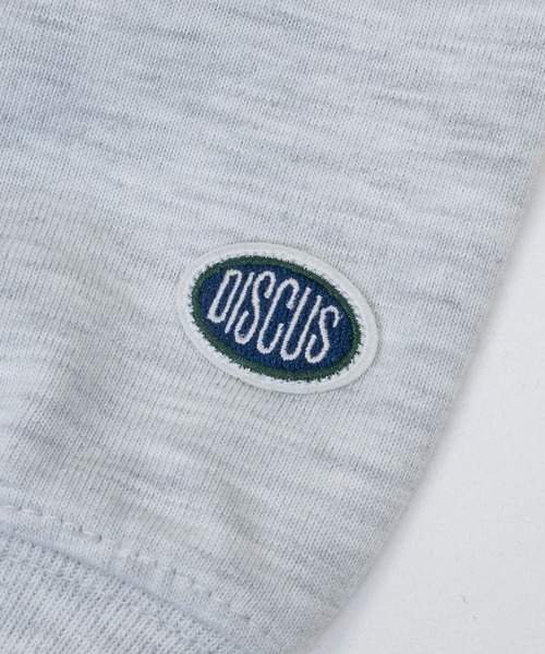 JOHN'S CLOSET（ジョンズクローゼット）の「【15】〔DISCUS/ディスカス〕USAコットンブレンド オーバルワッペン ワンポイント刺繍 ロングスリーブTシャツ（Tシャツ/カットソー・メンズ・ネイビー/ホワイト/グレー/杢グレー/ブラック・MEDIUM/LARGE）」の9枚目の写真