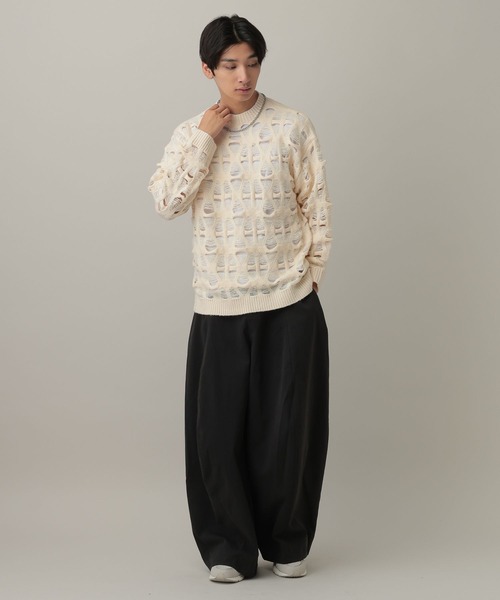 LAND MUSEUM（ランドミュージアム）の「LAND MUSEUM／ボリュームワイドパンツ（その他パンツ・メンズ・ダークグレー/ベージュ/ブラック/ホワイト・LARGE/MEDIUM）」の11枚目の写真